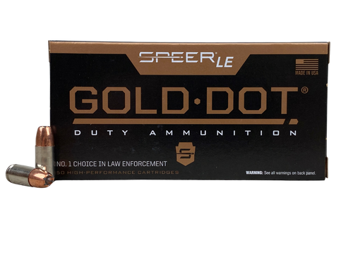 Speer Law Enforcement Gold Dot 9mm 124gr GDHP Self Defense Ammo with Free Shipping.  53618