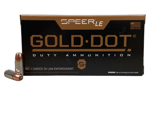 Speer Law Enforcement Gold Dot 9mm +P 124gr GDHP Self Defense Ammo with Free Shipping.  53617