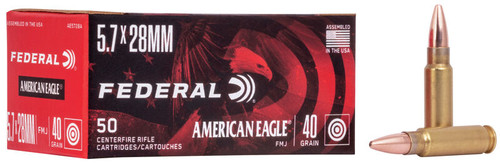 Federal American Eagle 5.7x28mm 40gr FMJ 500rd Case - AE5728A - Free Shipping!