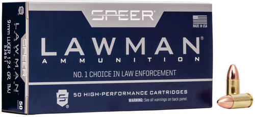 Speer Lawman 9mm 147gr FMJ 1000rd Case - Free Shipping - 53620