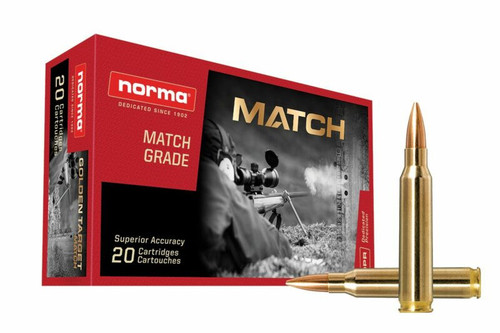 Norma Golden Target 223 Rem 77gr BTHP Match Ammo with Free Shipping!