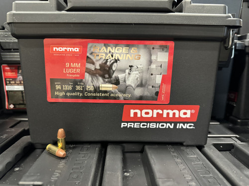 Norma Range & Training 9mm 94gr Frangible - 250rd Can