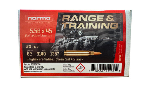 Norma Range & Training 5.56 Nato 62gr FMJ