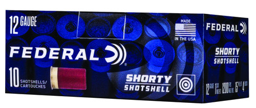 Federal Shorty 12 Gauge 1 3/4" #4 Buck Shotshell.  SH1294B