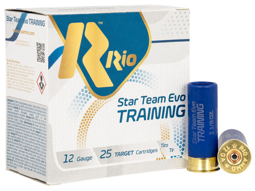 Rio Star Team Evo Training 12 Gauge 1oz Shot Shells, 250rd Case.