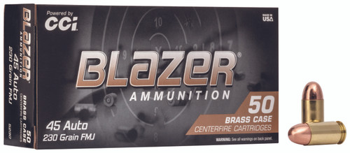 CCI Blazer Brass 45 ACP 230gr FMJ 1000rd Case - 5230 - Free Ship