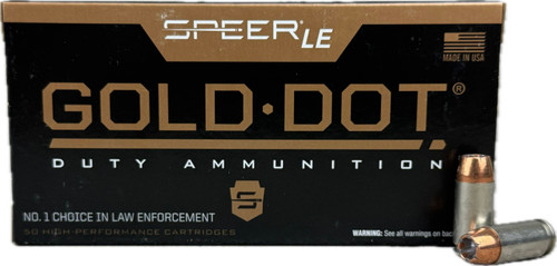 Speer Law Enforcement Gold Dot40 S&W 180gr GDHP Self Defense Ammo with Free Shipping.  53918