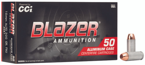 CCI Blazer Aluminum 10mm Auto 200gr FMJ 1000rd Case - 3597- Free Ship
