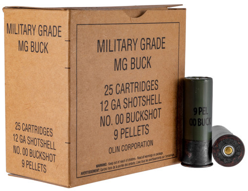 Winchester Mil Grad 12 Gauge 00 Buckshot -250rd Case.  Q1544VP