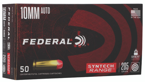 Federal Syntech Range 10mm Auto 205gr TSJ Training Ammo 500rd Case - AE10SJ1 - Free Ship