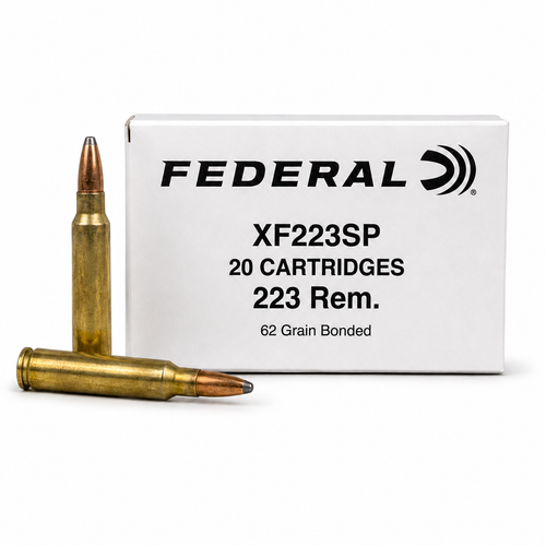 Federal XF223SP 223 Remington 62gr Bonded Soft Point Self Defense Ammo.  XF223SP