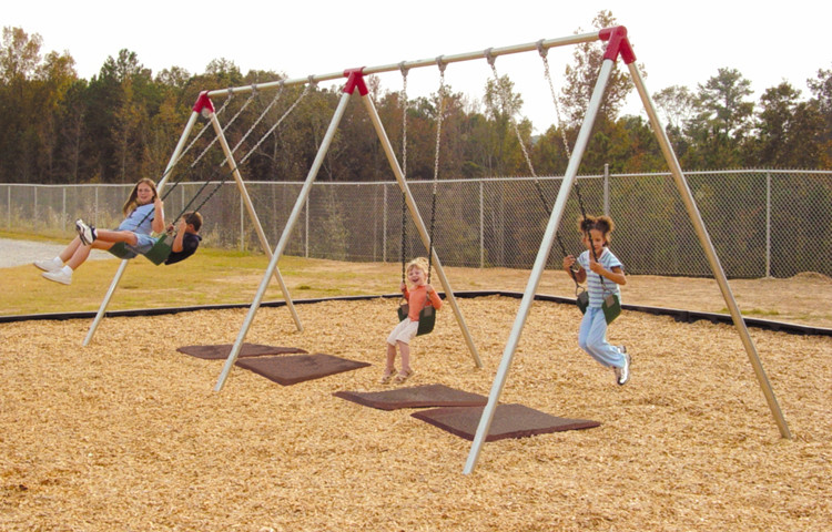 Standard Commercial Swing Set, Galvanized Playground Outfitters