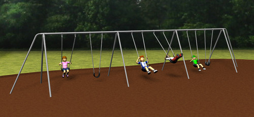 Heavy Duty Swing Set, Galvanized