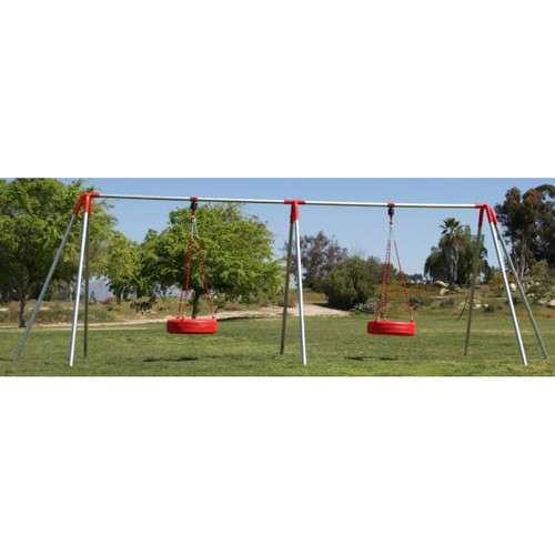 Heavy 6 Foot Swing Set - 2 Tire Swing