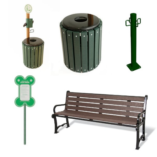 Recycled Dog Park Deluxe Site Amenities Kit