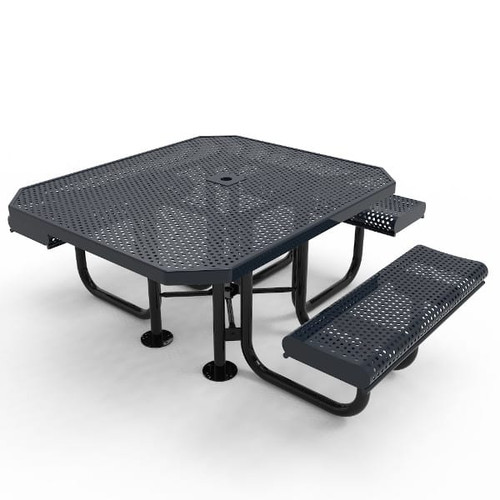 Accessible Octagon Rolled Portable Table - 3 Seat