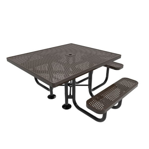 Accessible Square Standard Portable Table - 3 Seat