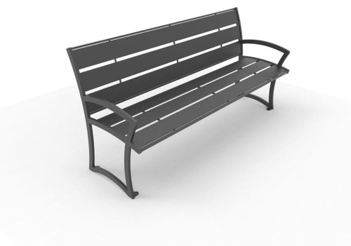 Madison Series Bench with Back - Steel Slats