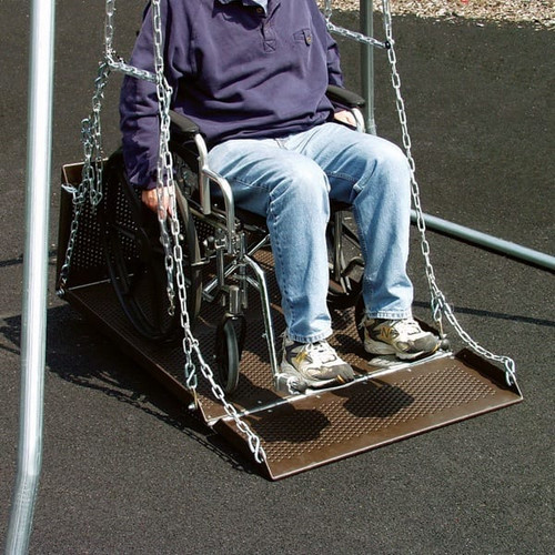 Wheelchair Accessible Swing Frame - Close up of Wheelchair Swing