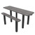Accessible Double-Sided Rectangular Independent Pedestal Table