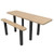 Single-Sided Accessible Rectangular Independent Pedestal Table