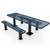 Single-Sided Accessible Rectangular Independent Pedestal Table