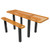 Single-Sided Accessible Rectangular Independent Pedestal Table