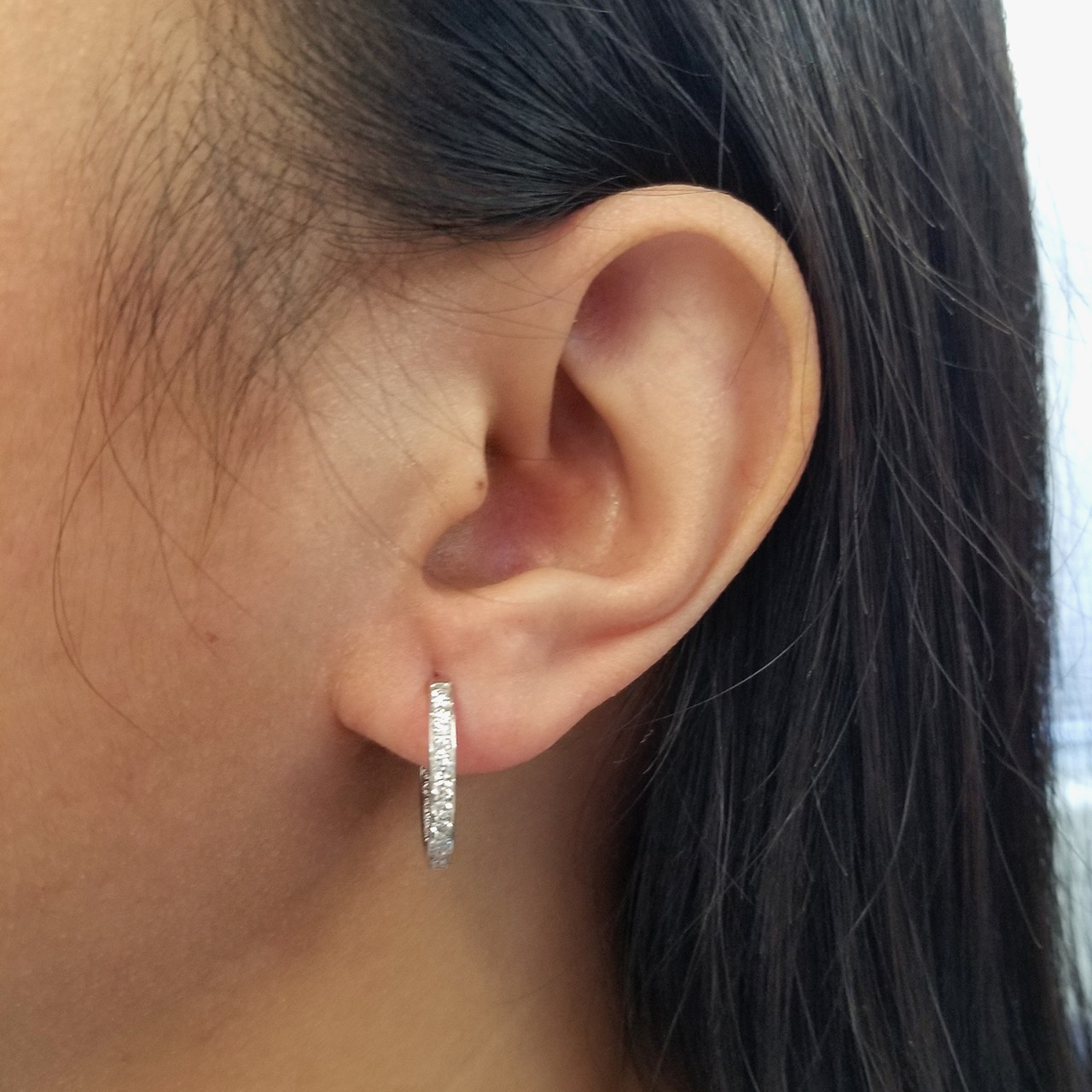 Shop Diamond Hoop Earrings For Women | Anjolee