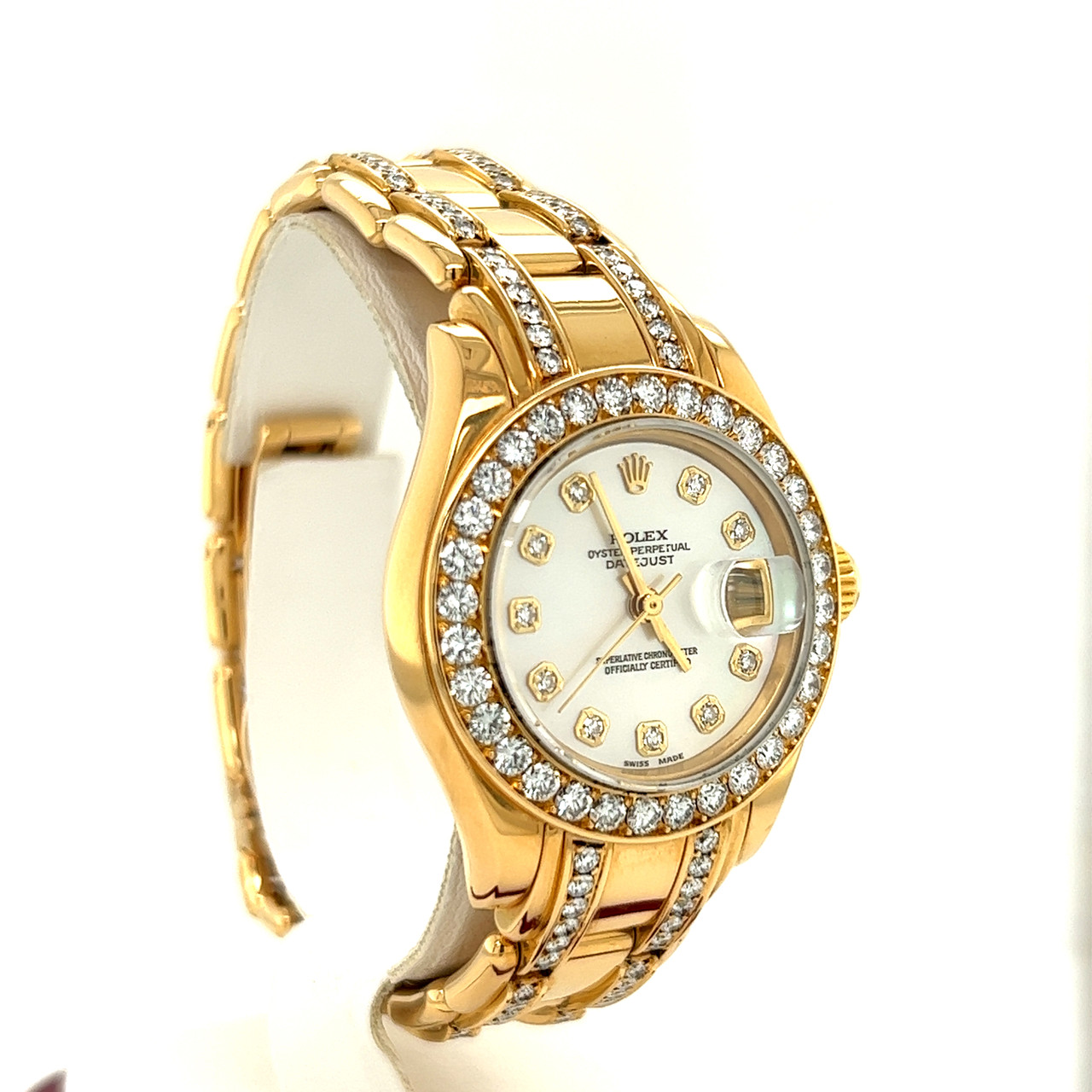 Rolex Datejust Pearlmaster Lady Yellow Gold - 32 Diamond Bezel