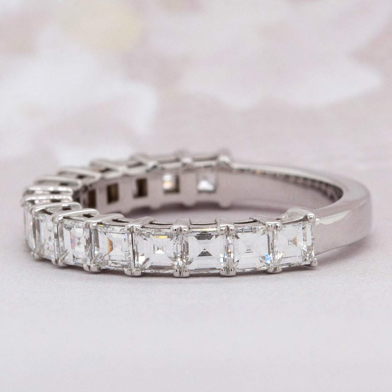 Men's Asscher Cut Diamond Eternity Band