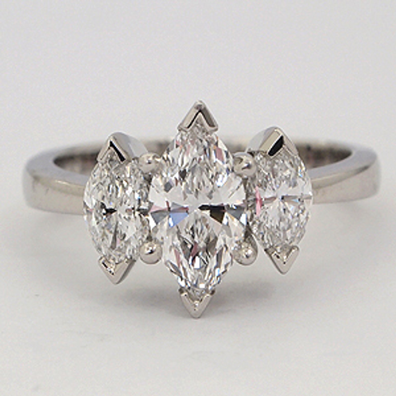 three stone marquise diamond ring