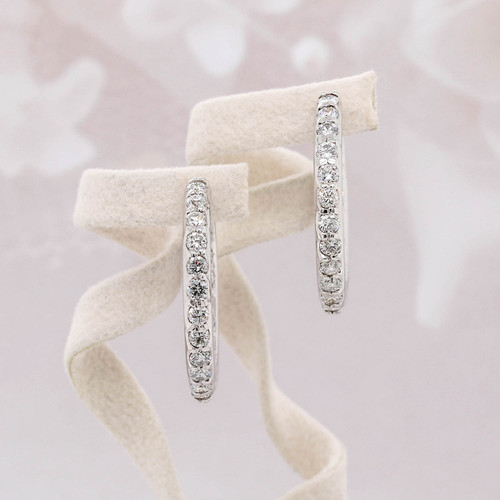 Diamond Eternity Hoop Earrings
