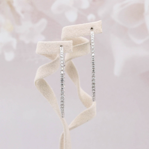 Diamond Eternity Hoop Earrings