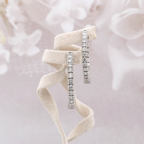 Diamond Eternity Hoop Earrings