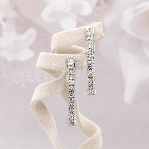 Diamond Eternity Hoop Earrings