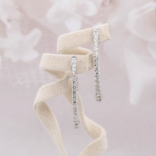 Diamond Eternity Hoop Earring