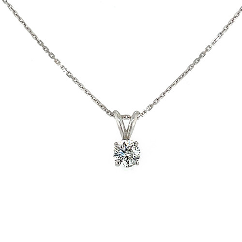 Round Diamond Solitaire Pendant