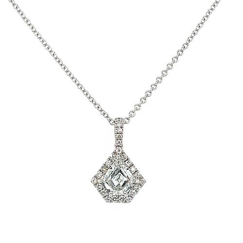 Halo Pendant With Shield Cut Diamond