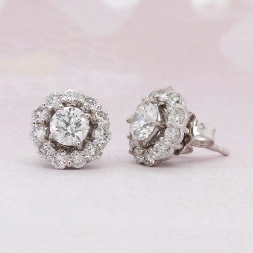 Silver Cubic Zirconia Halo Ear Jacket Earrings  Claires