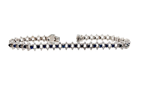 Sapphire and Diamond Tennis Bracelet