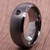 Tungsten Wedding Band With Black Diamond