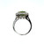 Halo Peridot and Diamond Ring