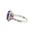 Halo Amethyst and Diamond Ring