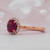 Halo Pink Tourmaline and Diamond Ring