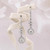 Round Diamond Halo Dangle Earrings