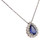 Tanzanite and diamond halo pendant