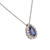 Tanzanite and diamond halo pendant