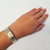 14 KT white and yellow gold Geneve diamond watch on wrist