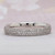 Three Row Micro Pave Diamond Wedding Band