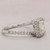 Elongated Princess Diamond Halo Engagement Ring